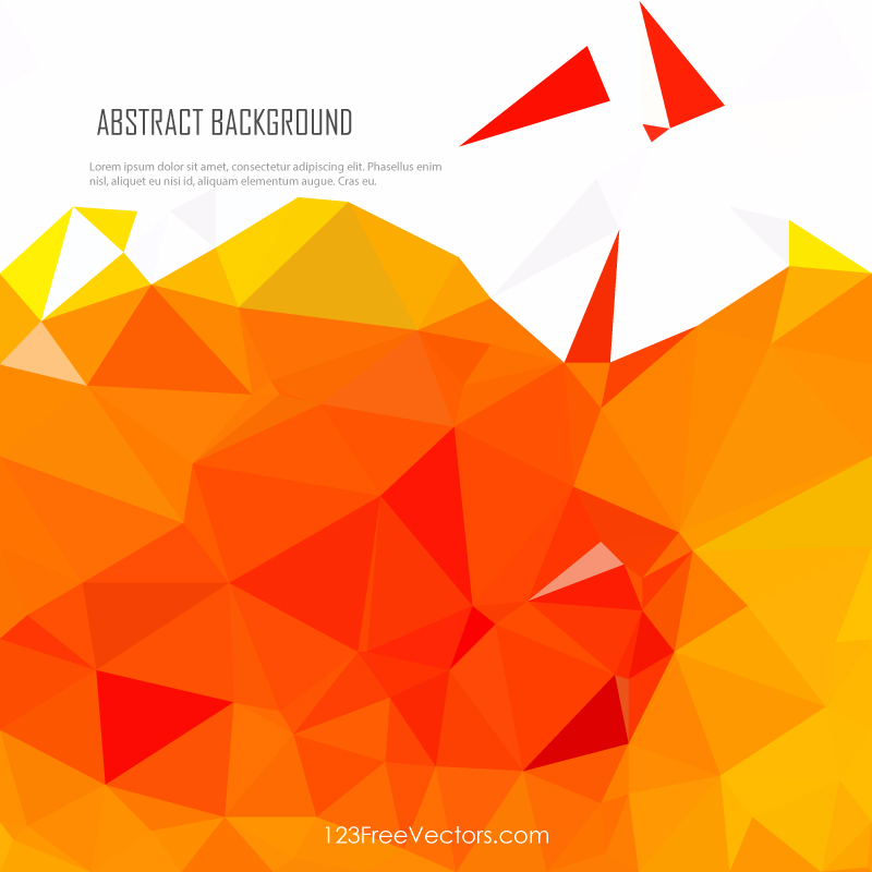 Polygonal Red Yellow Fire Pattern Background