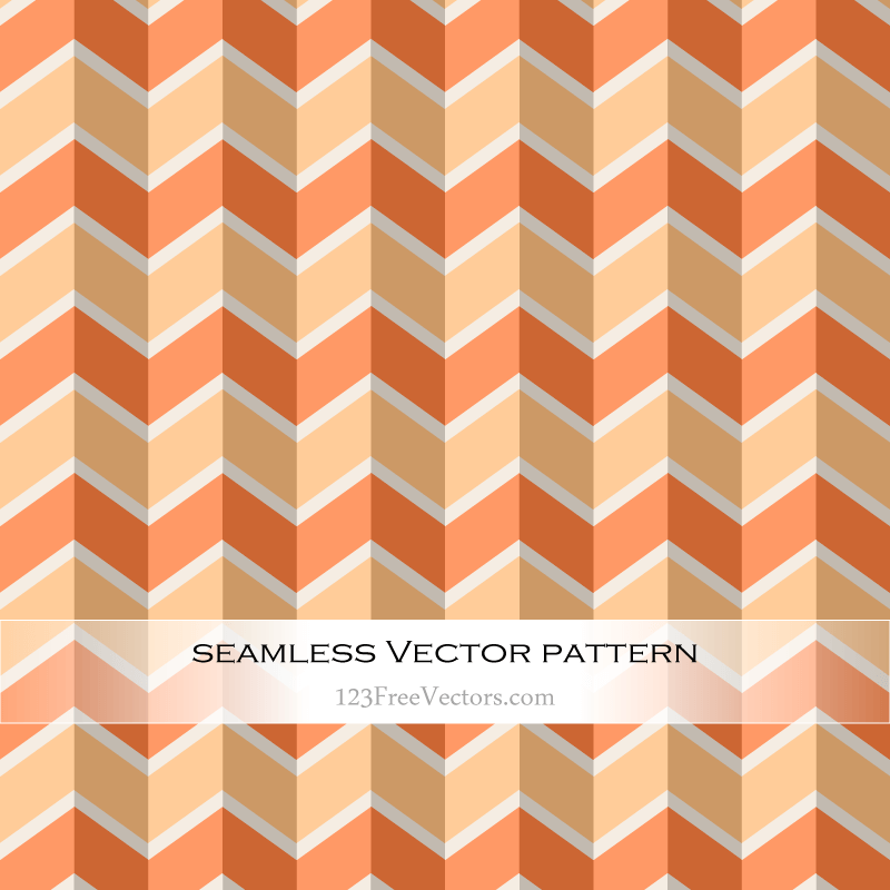 Orange Chevron Seamless Pattern Vector