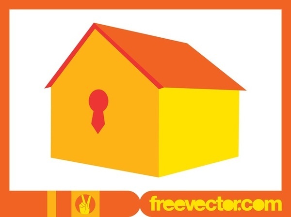 3D House Icon Free Vector