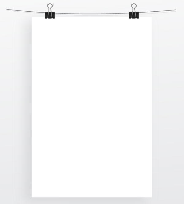 Paper with Paper Clip Vector