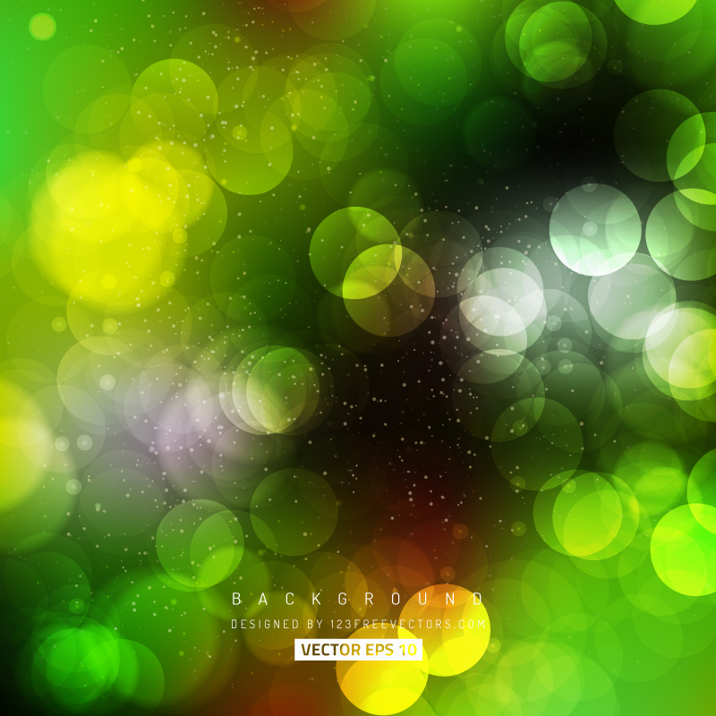 Dark Green Bokeh Light Background Vector