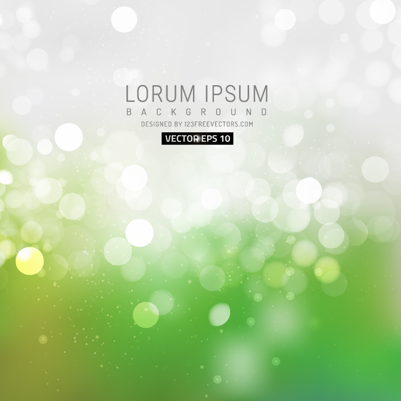 Abstract Light Green Bokeh Background Vector