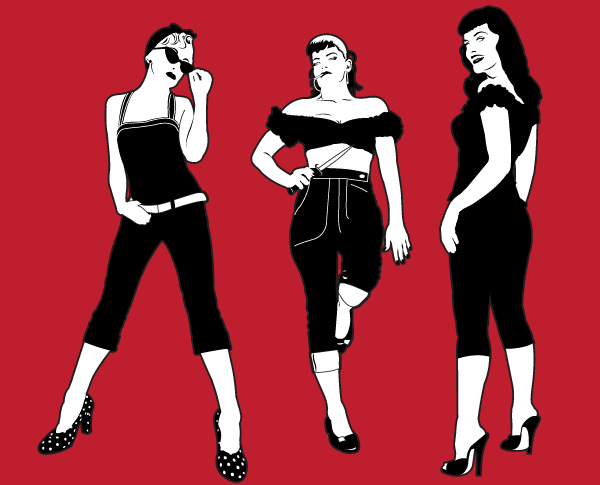 Bad Ass Girls Vector