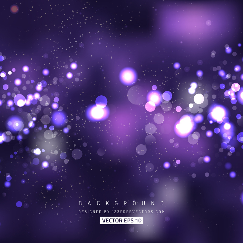 Dark Purple Bokeh Abstract Vector Background