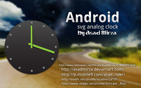 Android Svg Analog Clock Vector Free