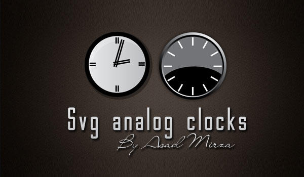 Svg Analog Clocks Free Vector