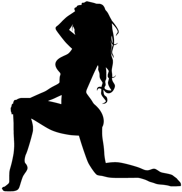 Woman on One Knee Silhouette Vector Image
