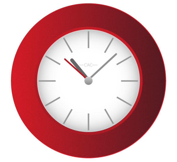 Free Red Wall Clock Vector Image