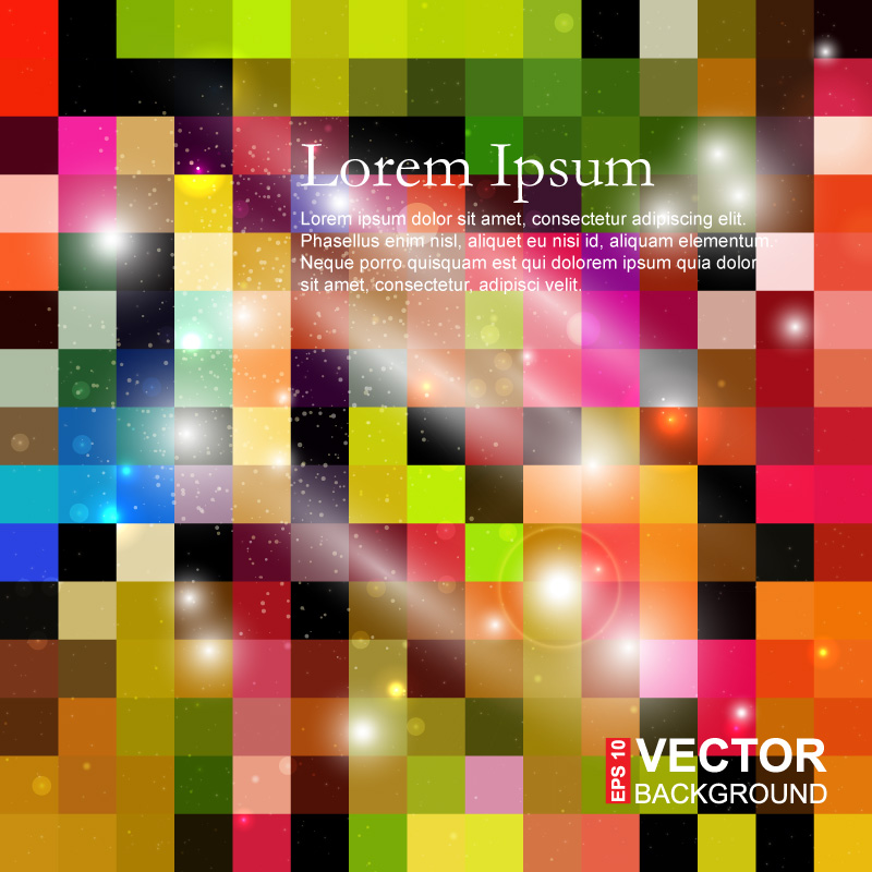 Colorful Square Background Vector