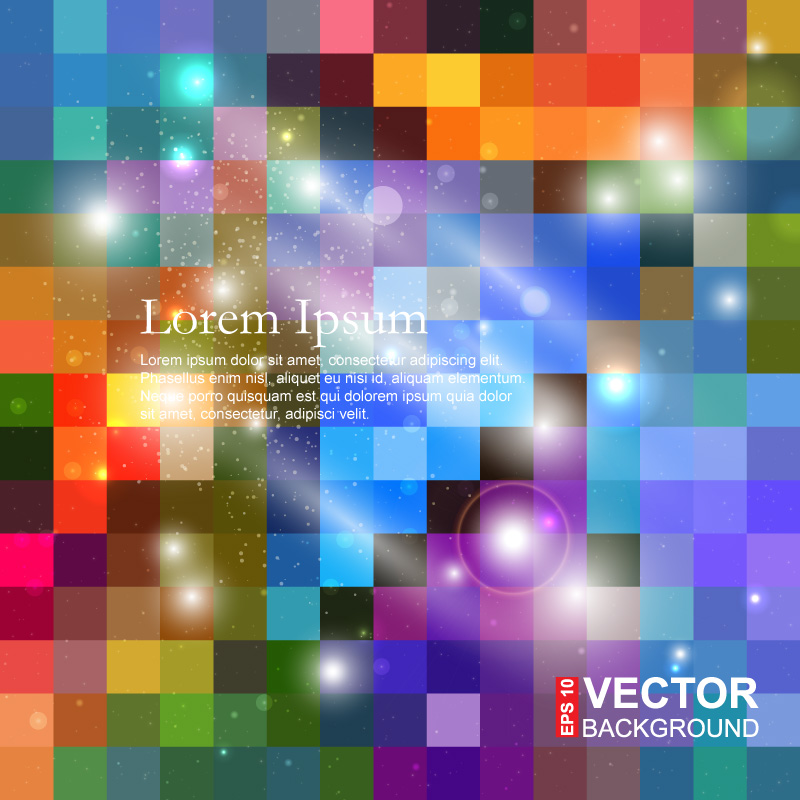 Colorful Square Shape Background