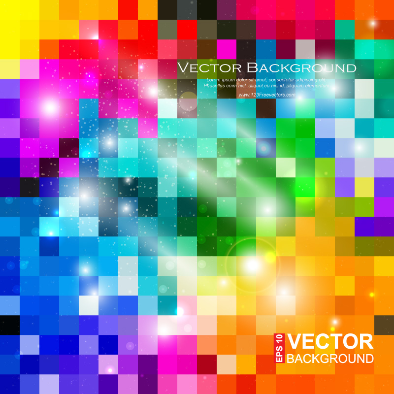 Colorful Abstract Geometric Square Background Vector Graphics