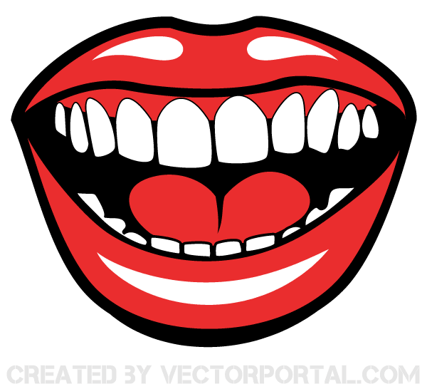 Smiling Mouth Free Vector Image