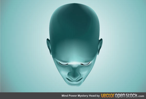 Mind Power Mystery Head Vector Image