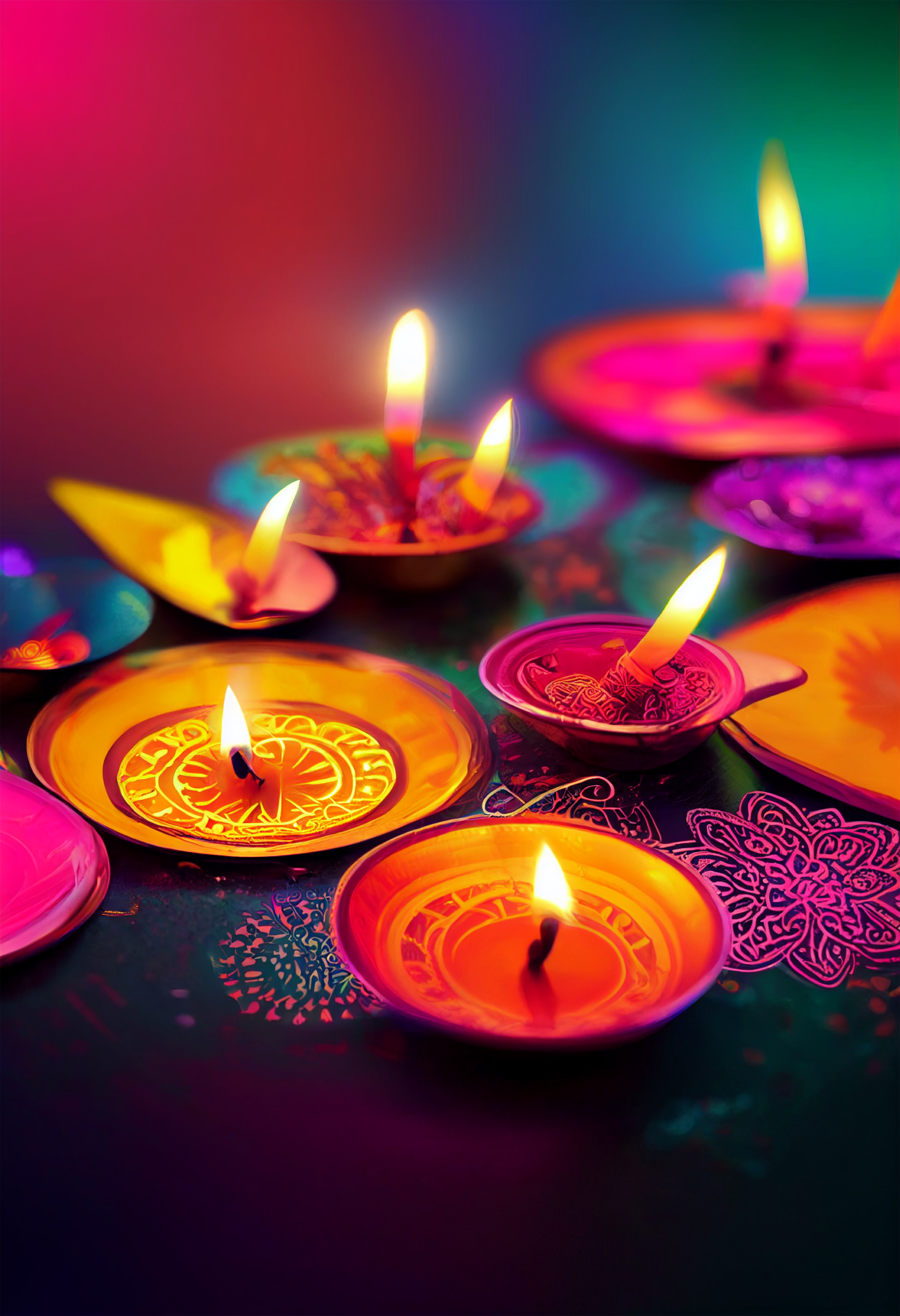 Free Colorful Happy Diwali Background Design