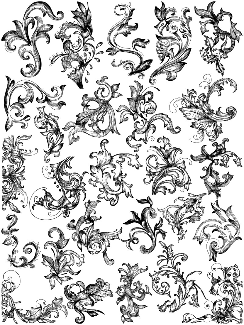 Decorative Floral Elements
