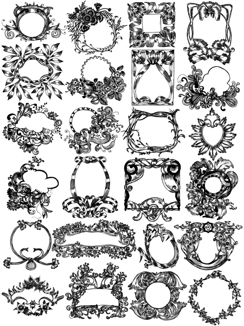 Floral Frames Collection