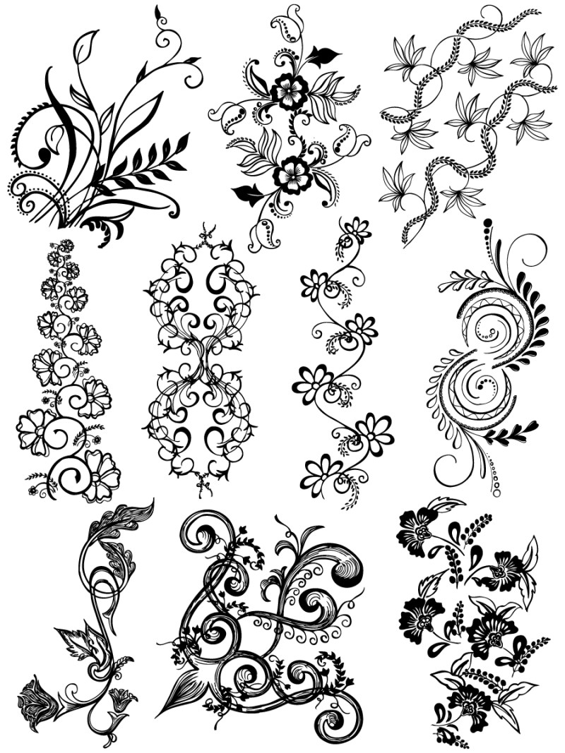 Floral Vector Design Elements