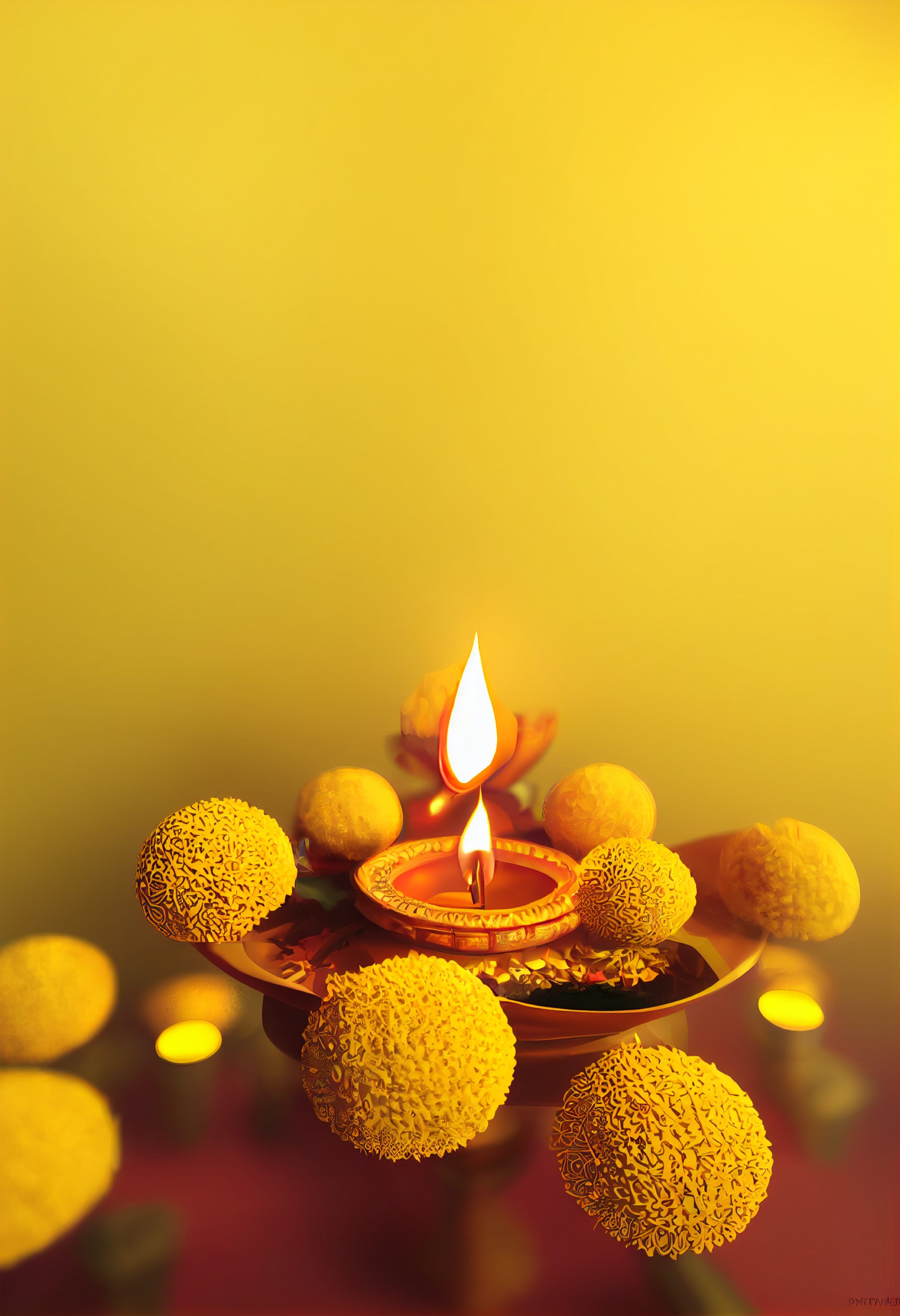 Free Yellow Diwali Poster