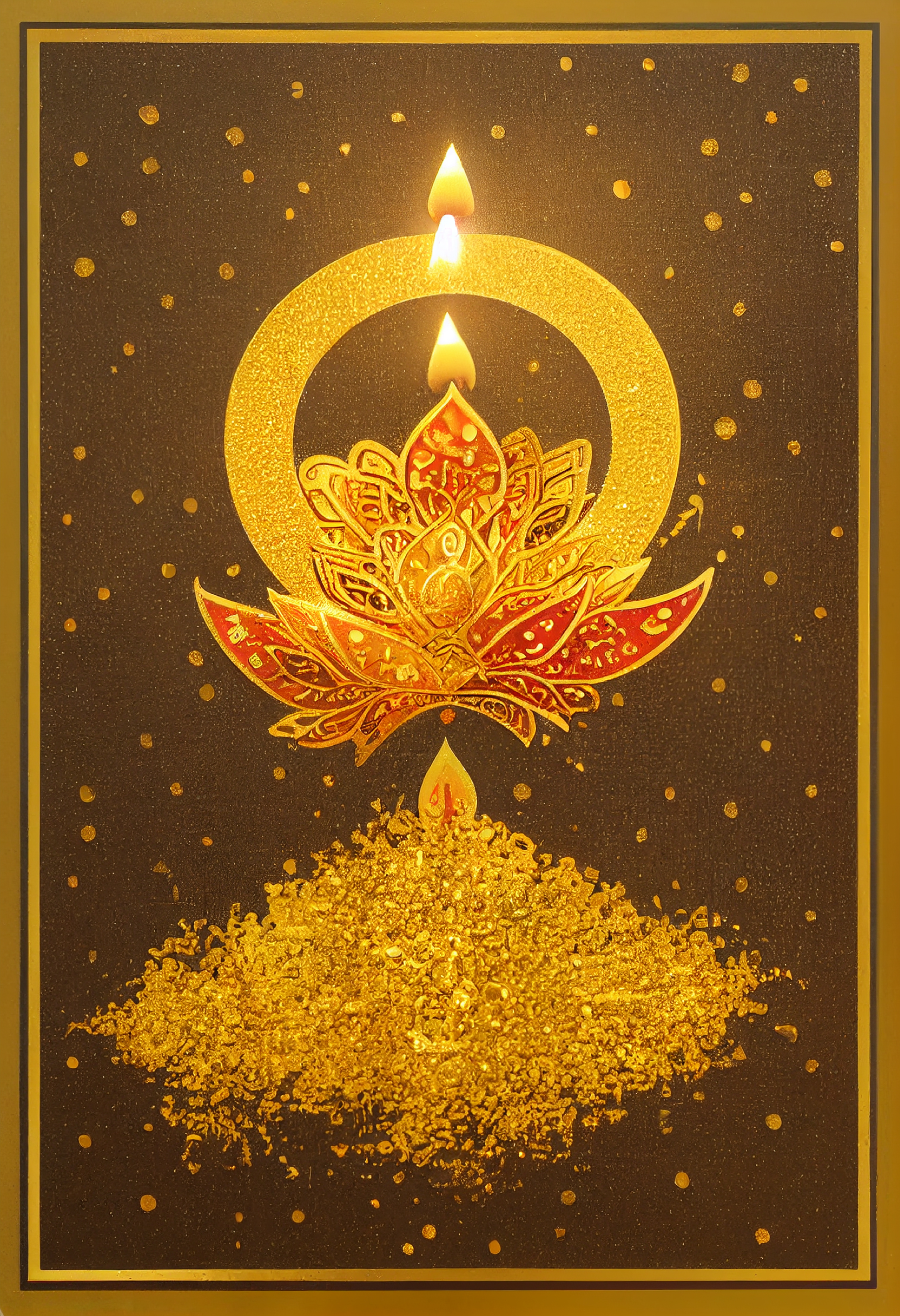 Gold Diwali Image