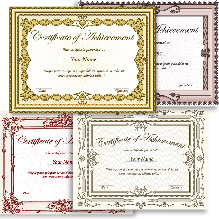 certificate photoshop free download