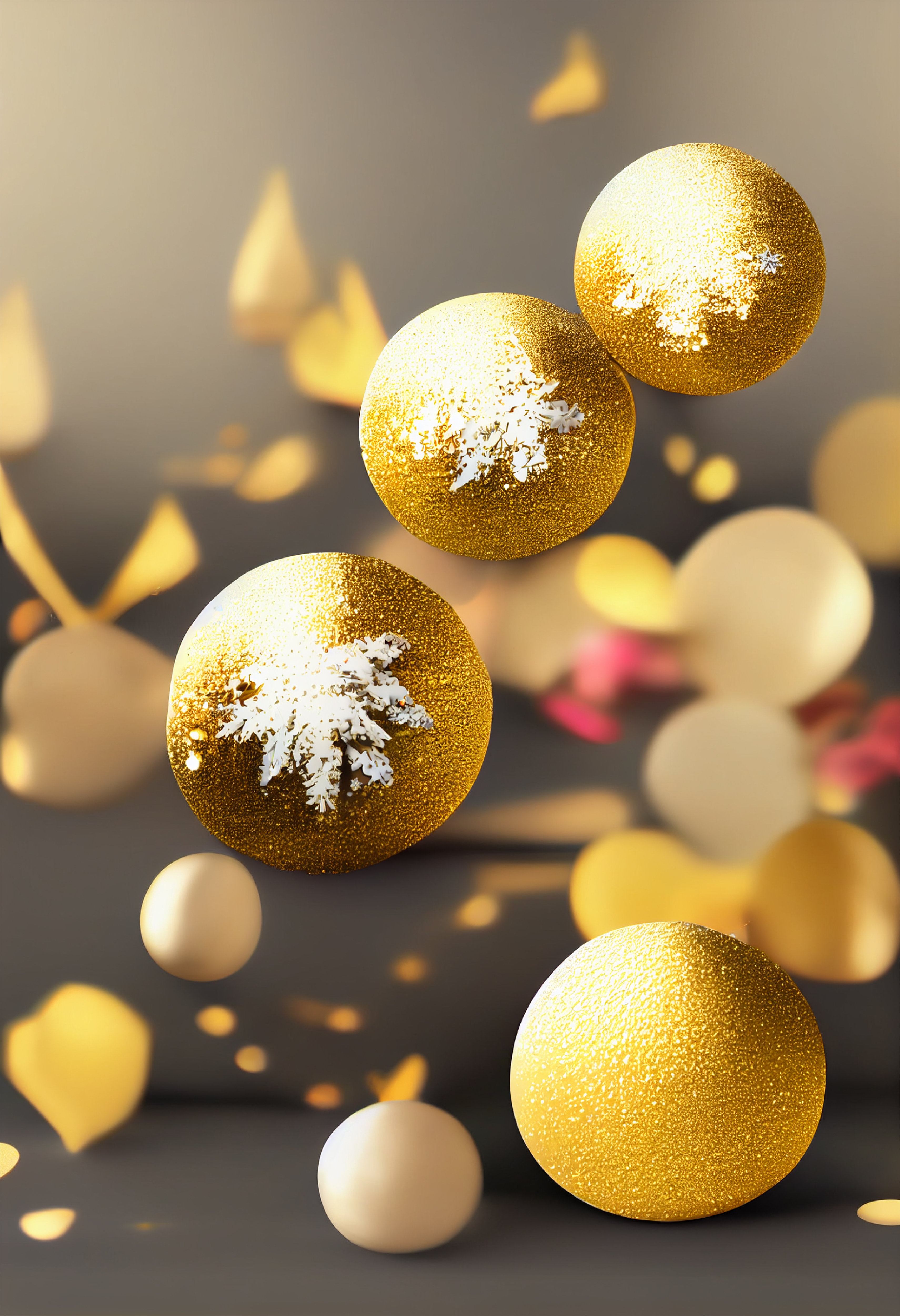 Gold Christmas Ball Ornaments