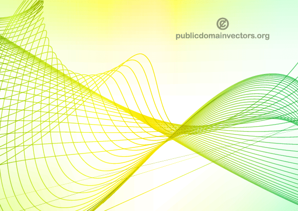 Abstract Green Flowing Lines Vector Background