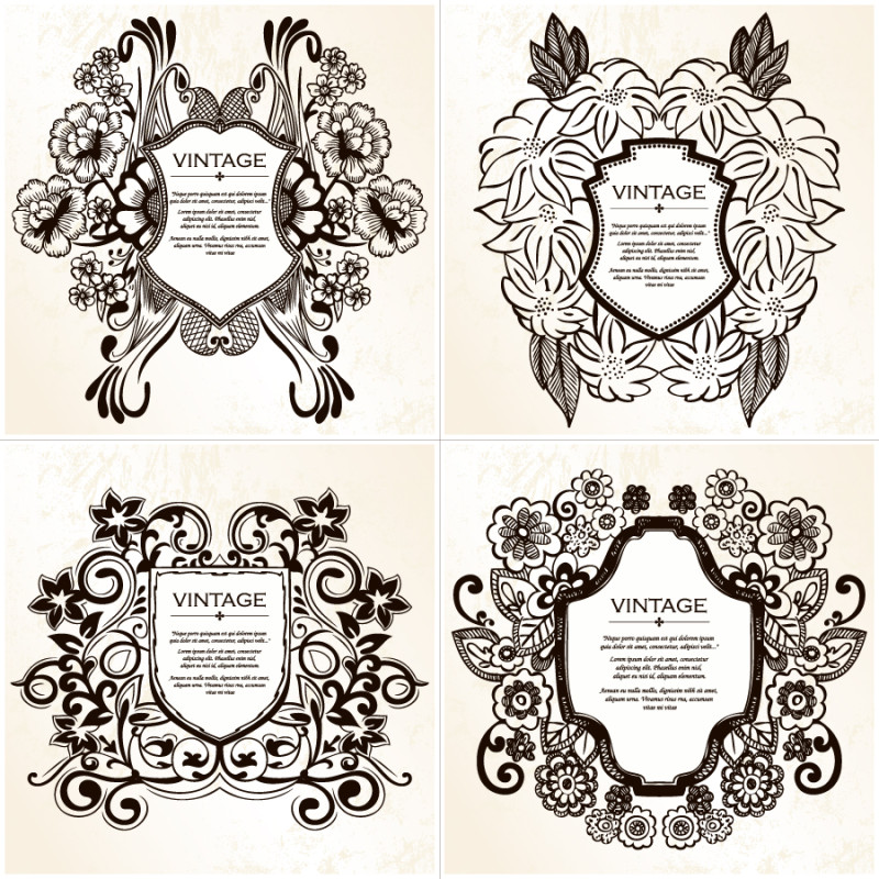 Vintage Floral Frames