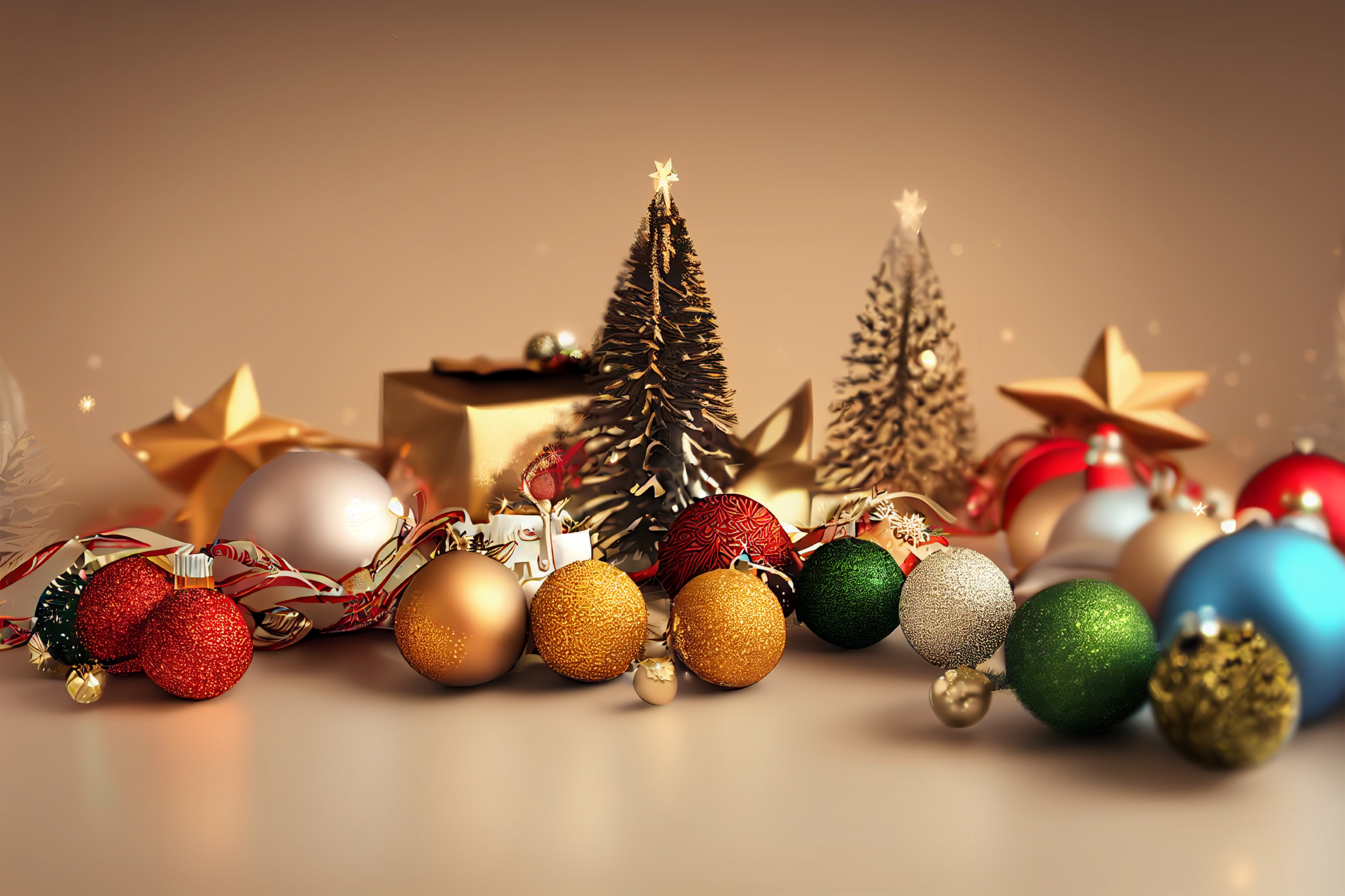 Christmas Decoration Background Image