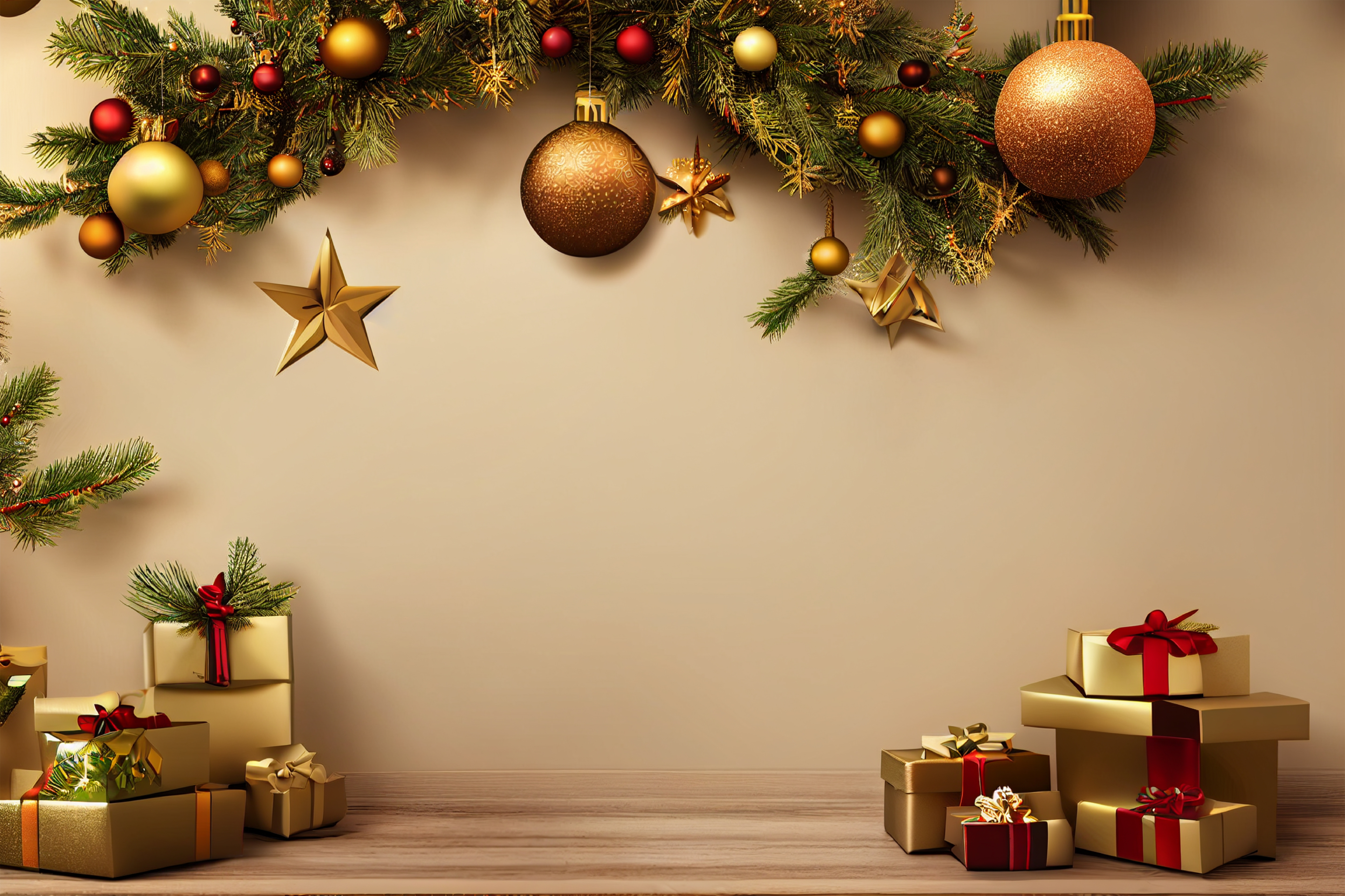 Christmas Decoration Background Image