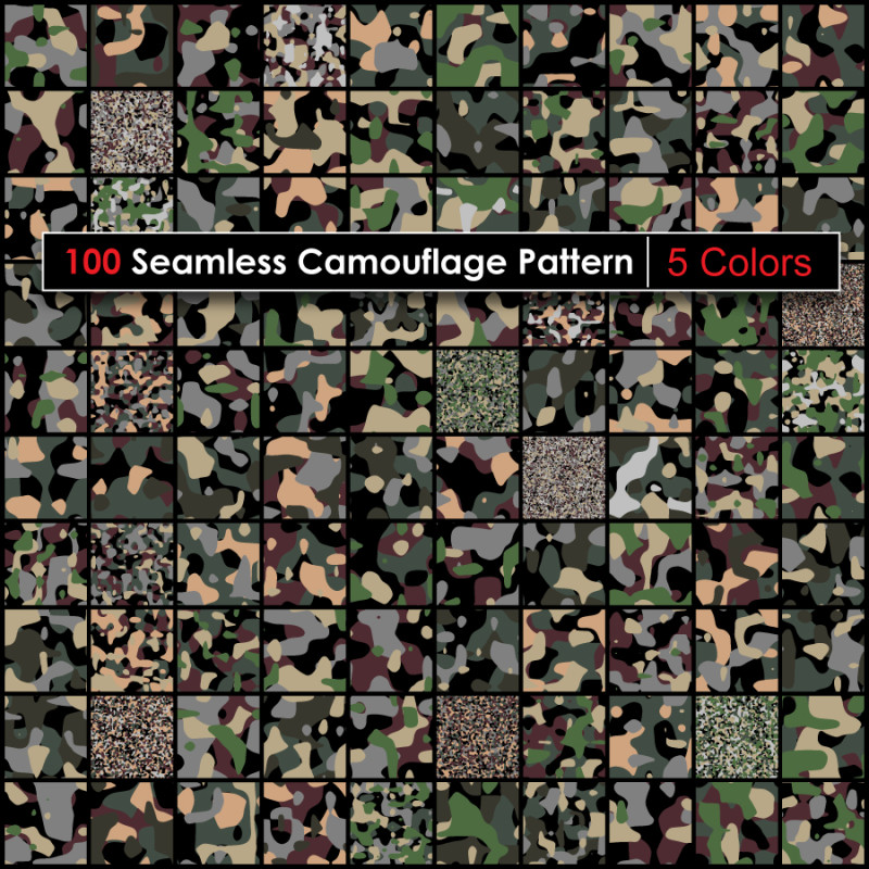 5 Color Camouflage Pattern Pack