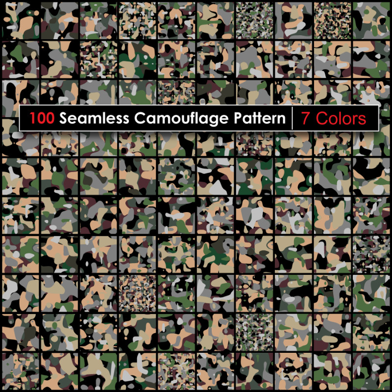 7 Color Camouflage Pattern Pack
