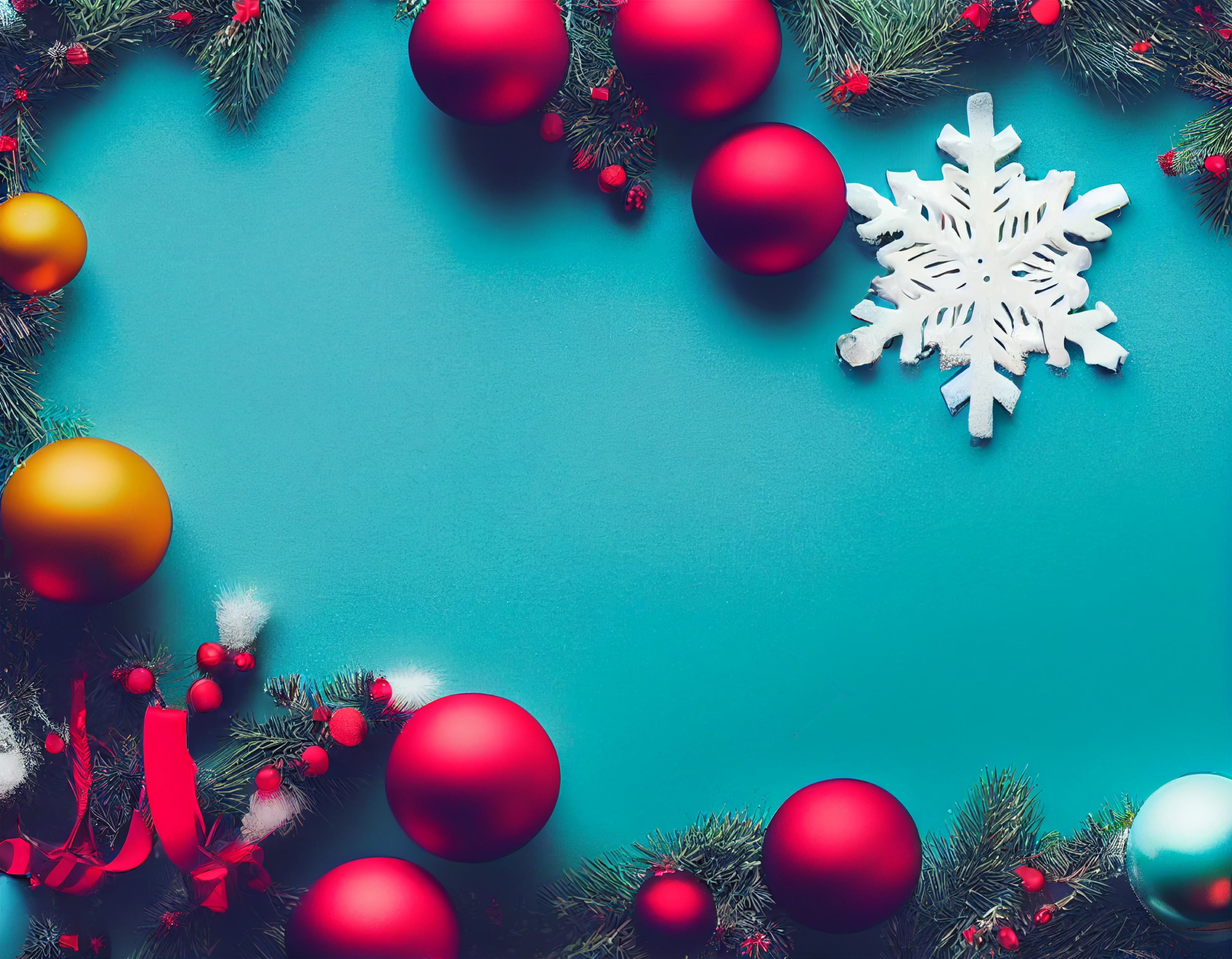 Merry Christmas and Happy New Year Background Image