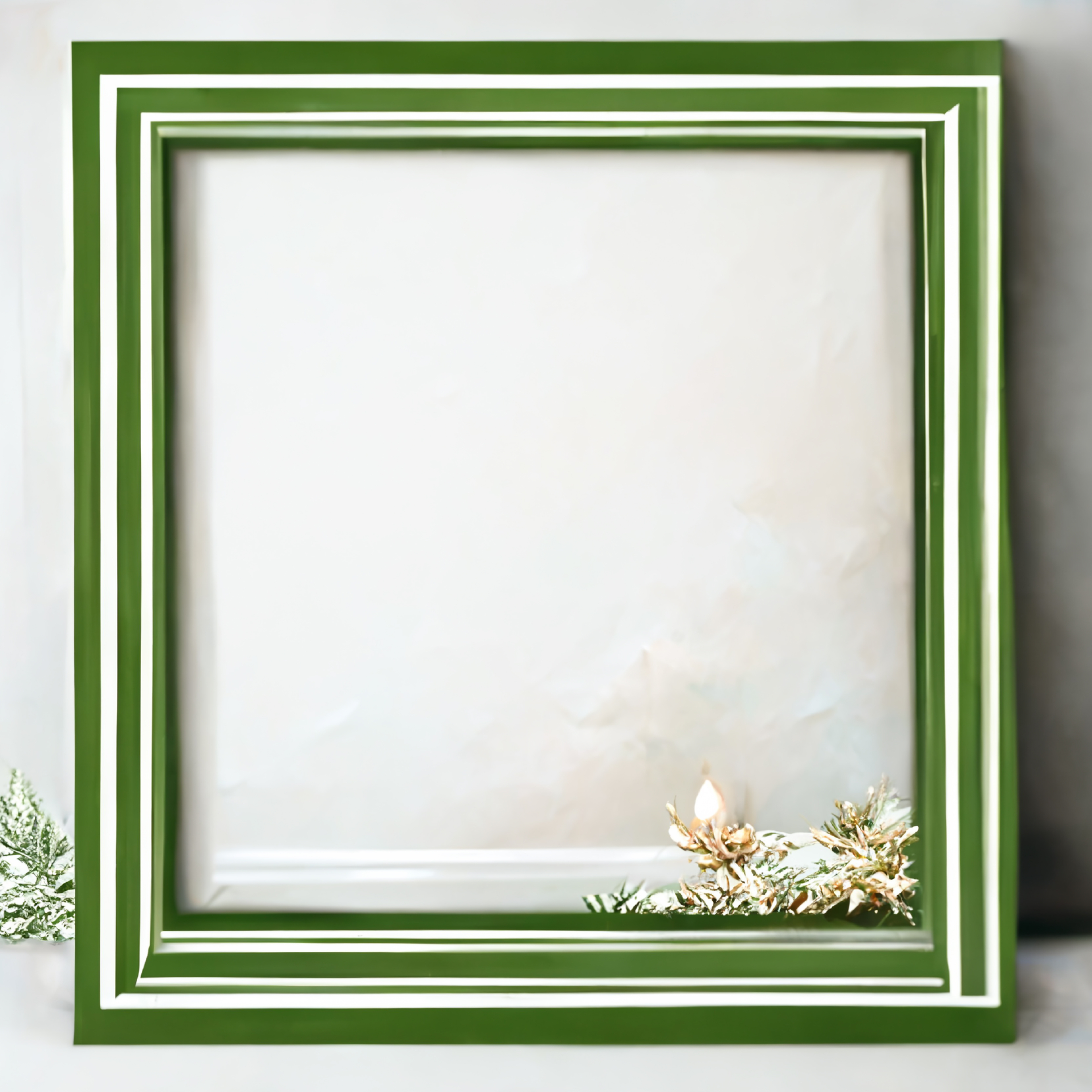 Green Christmas Frame Image