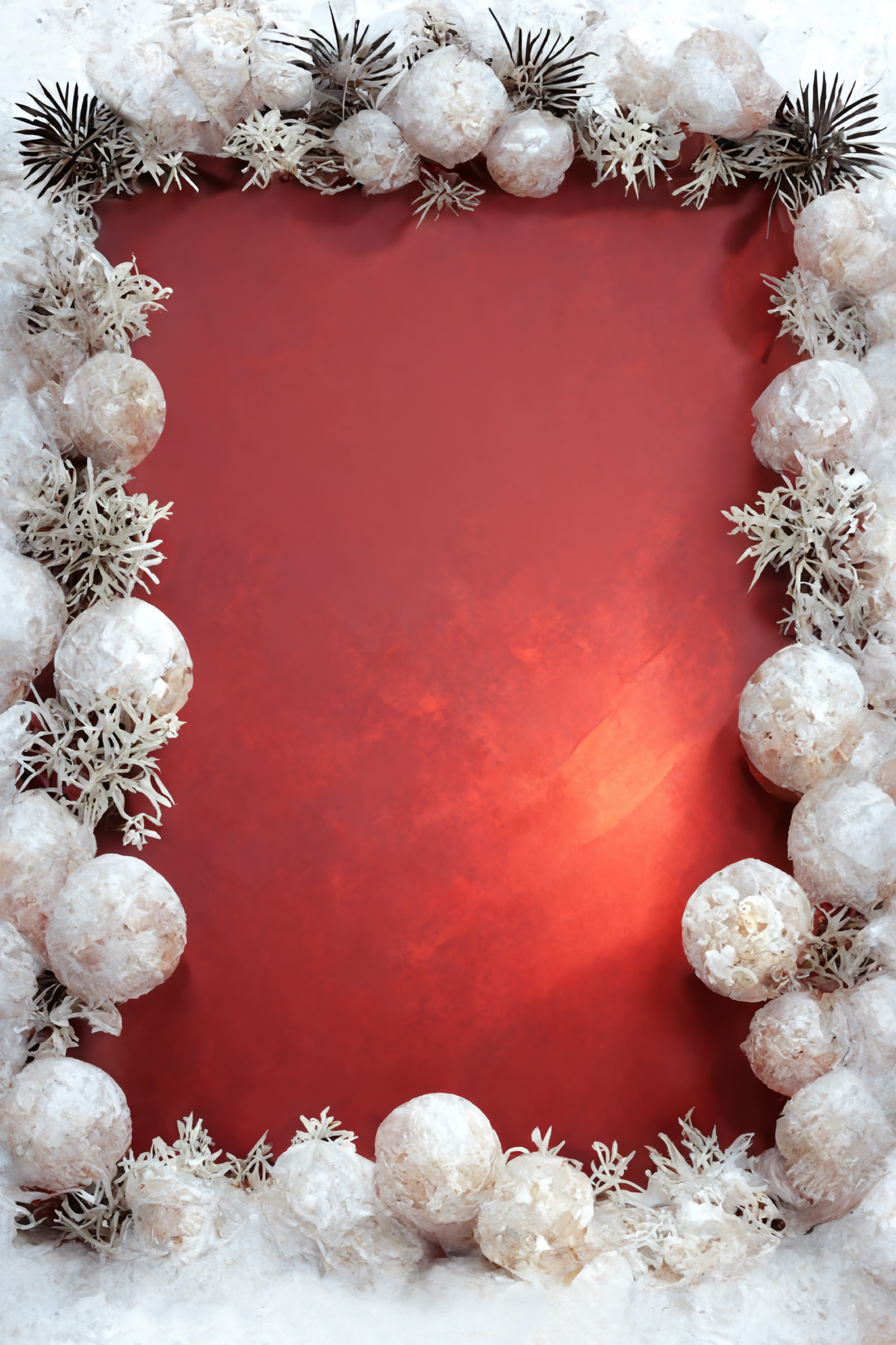 Free Red Christmas Frame Background