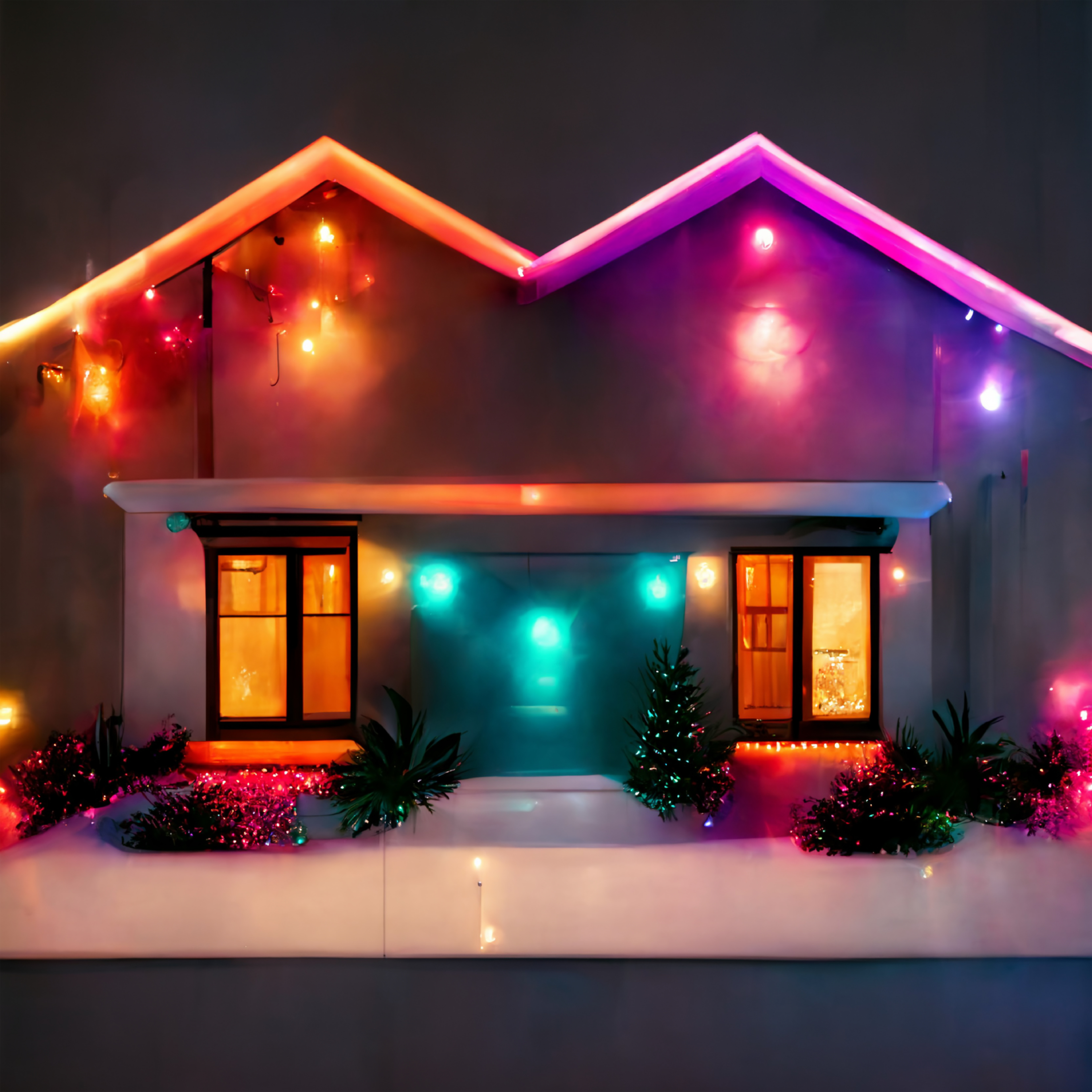 Outdoor Christmas Light Decoration Image