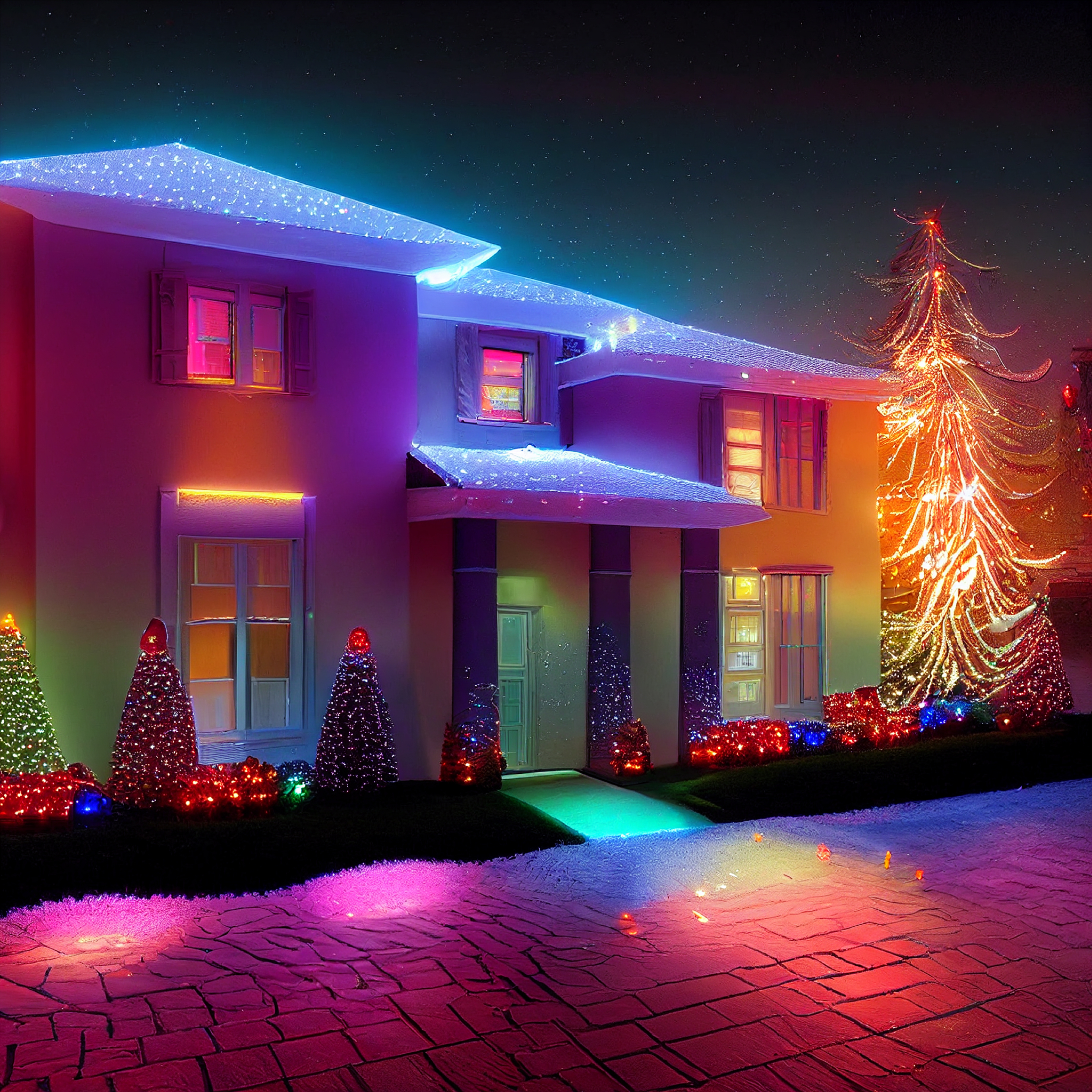 Outdoor Christmas Light Decoration