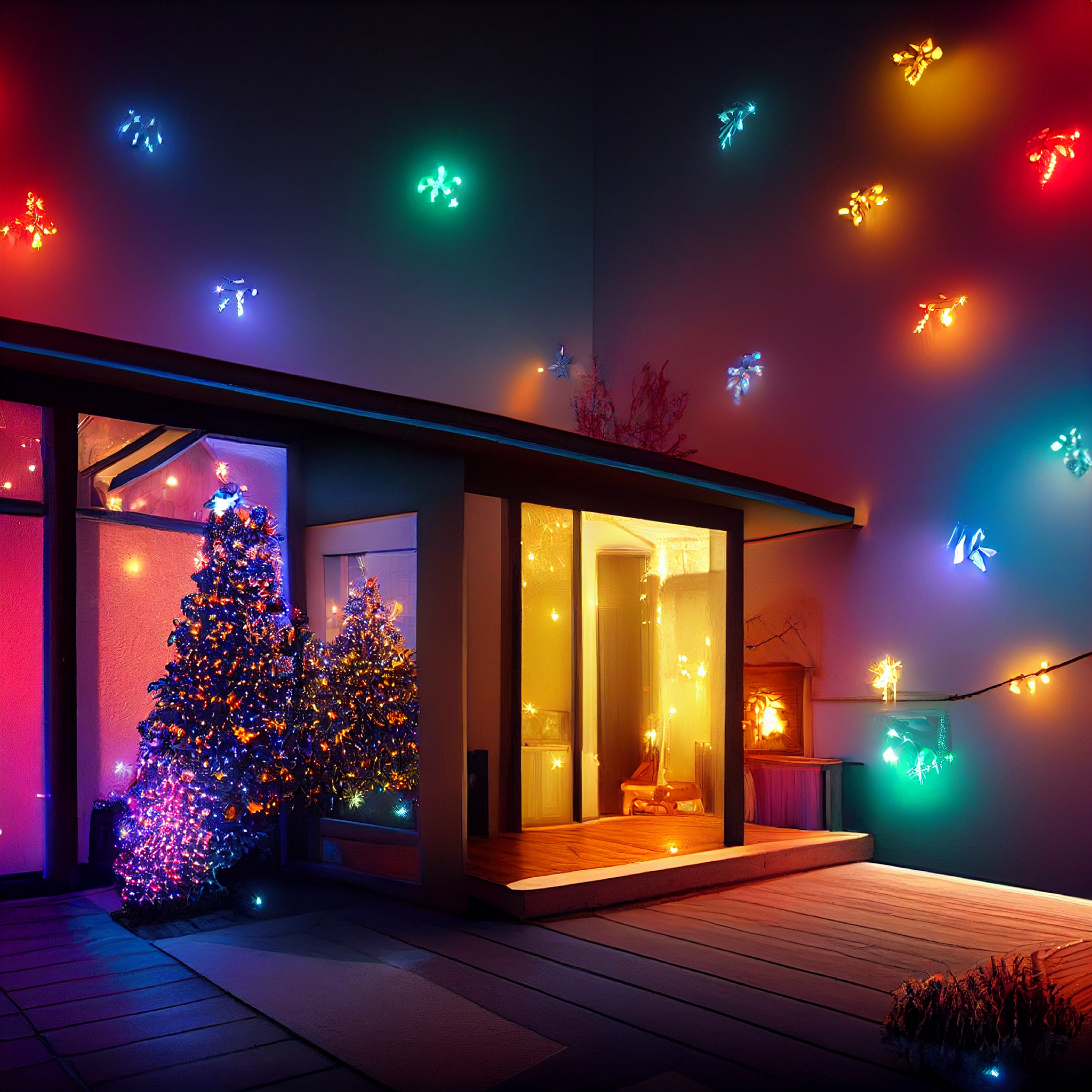 Outdoor Christmas Light Decoration Image
