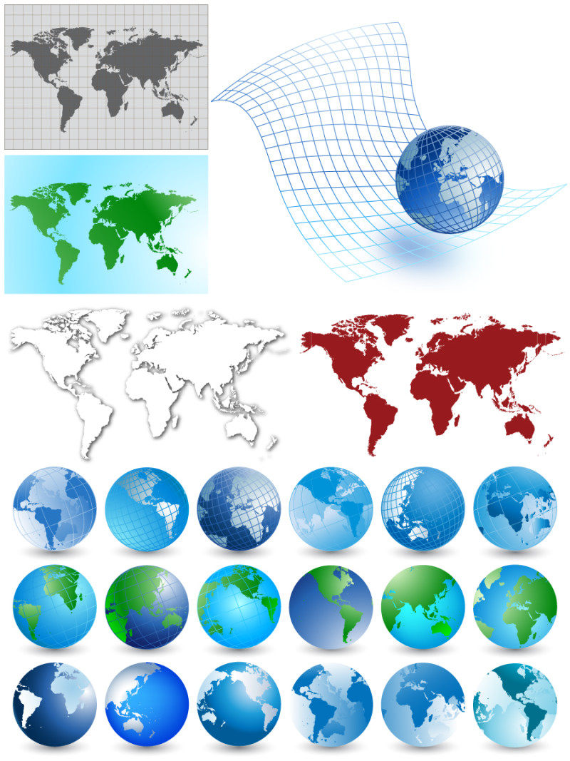 World Maps Vector Pack