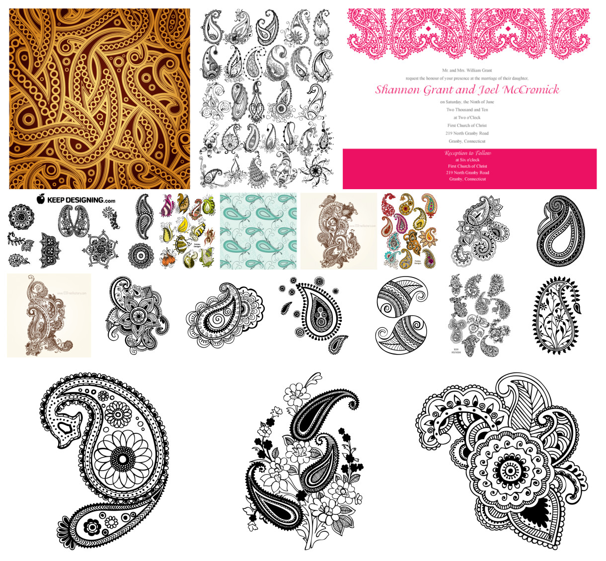 20 Paisley Vector Design Resources: Free and Premium, Fully Editable!