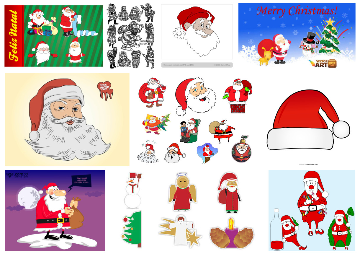 Celebrate Christmas 10 Charming Santa Claus Cartoon Designs: Free and Premium Vector Resources