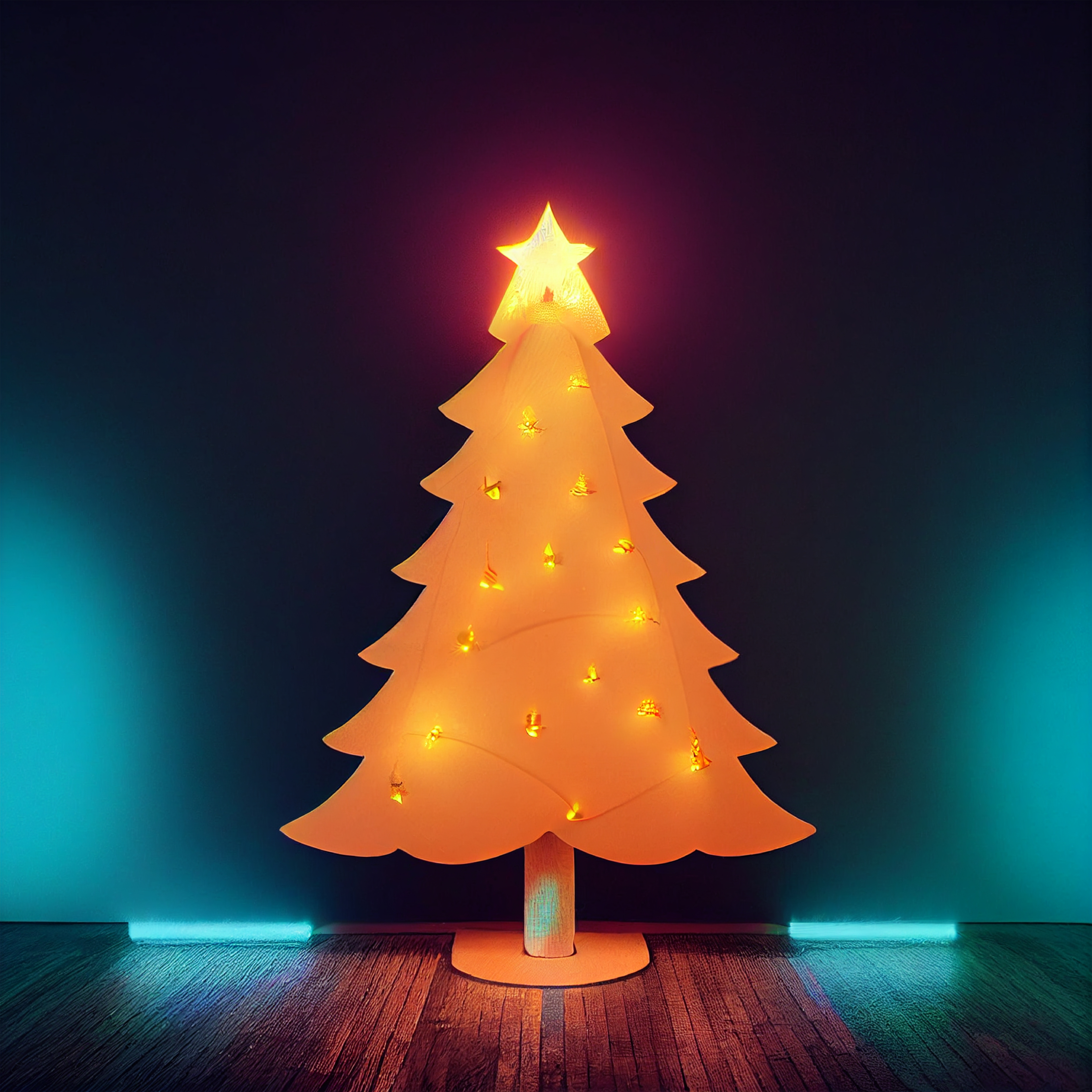 Christmas Tree Greeting Card Background