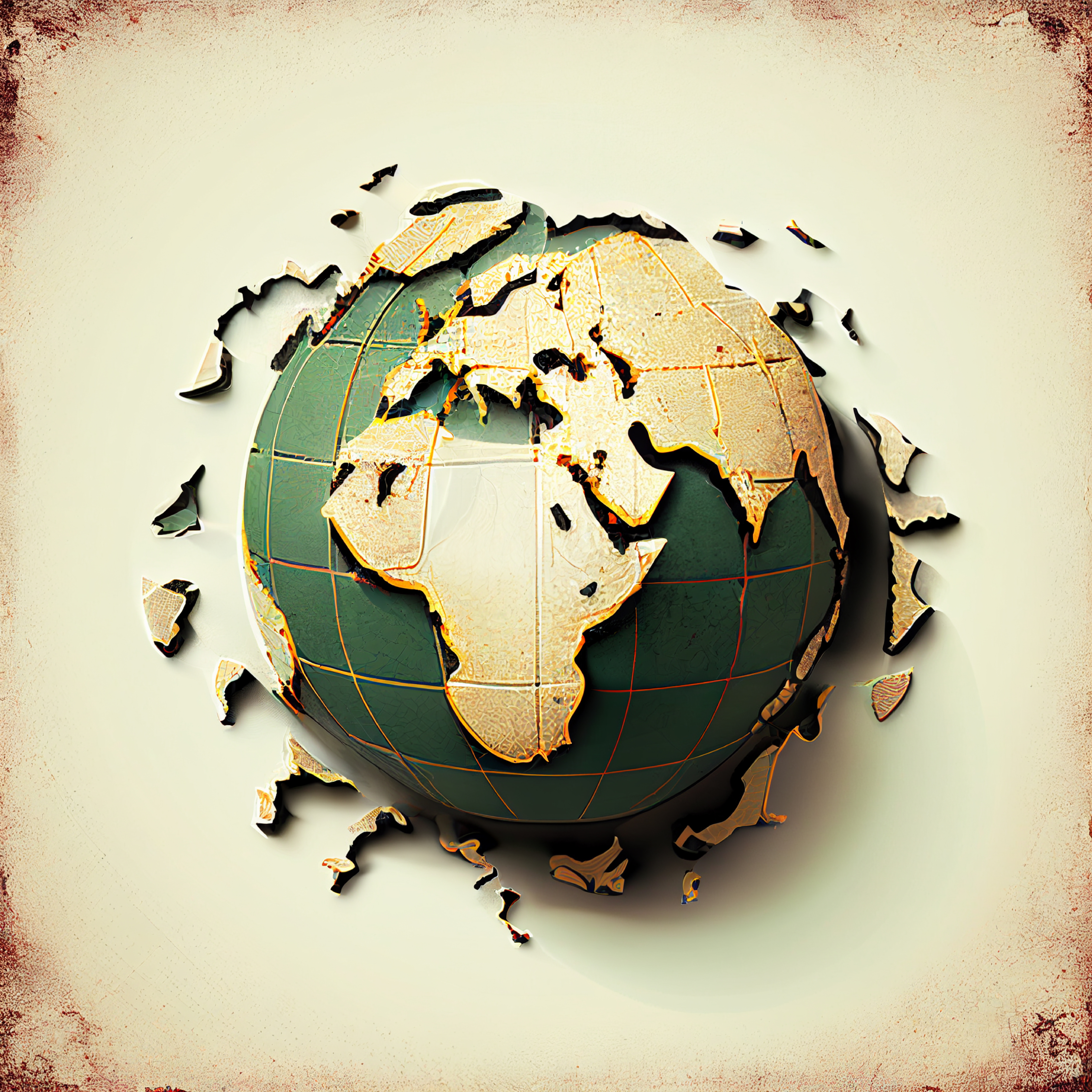 Football with Earth Map