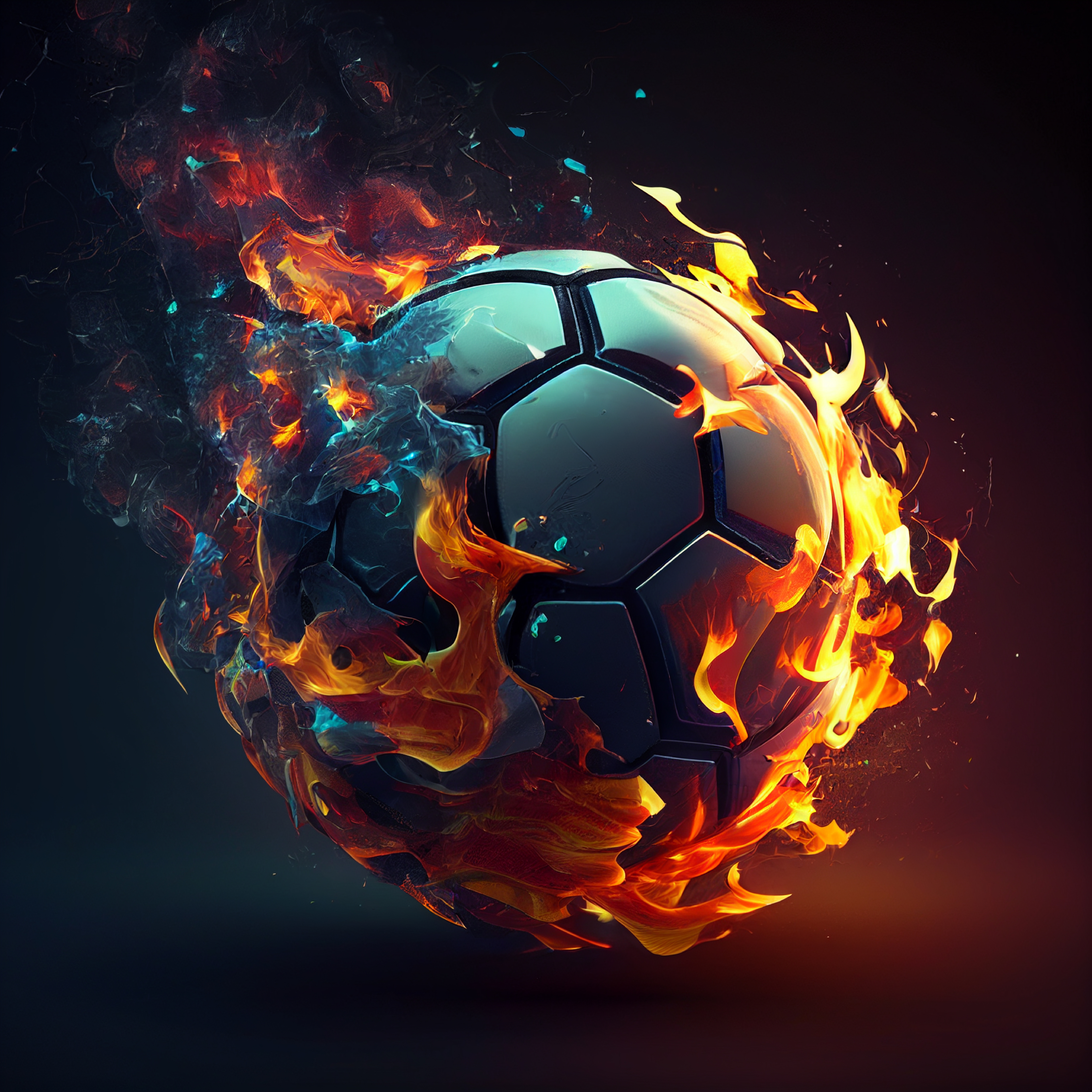 Soccer Football on Fire