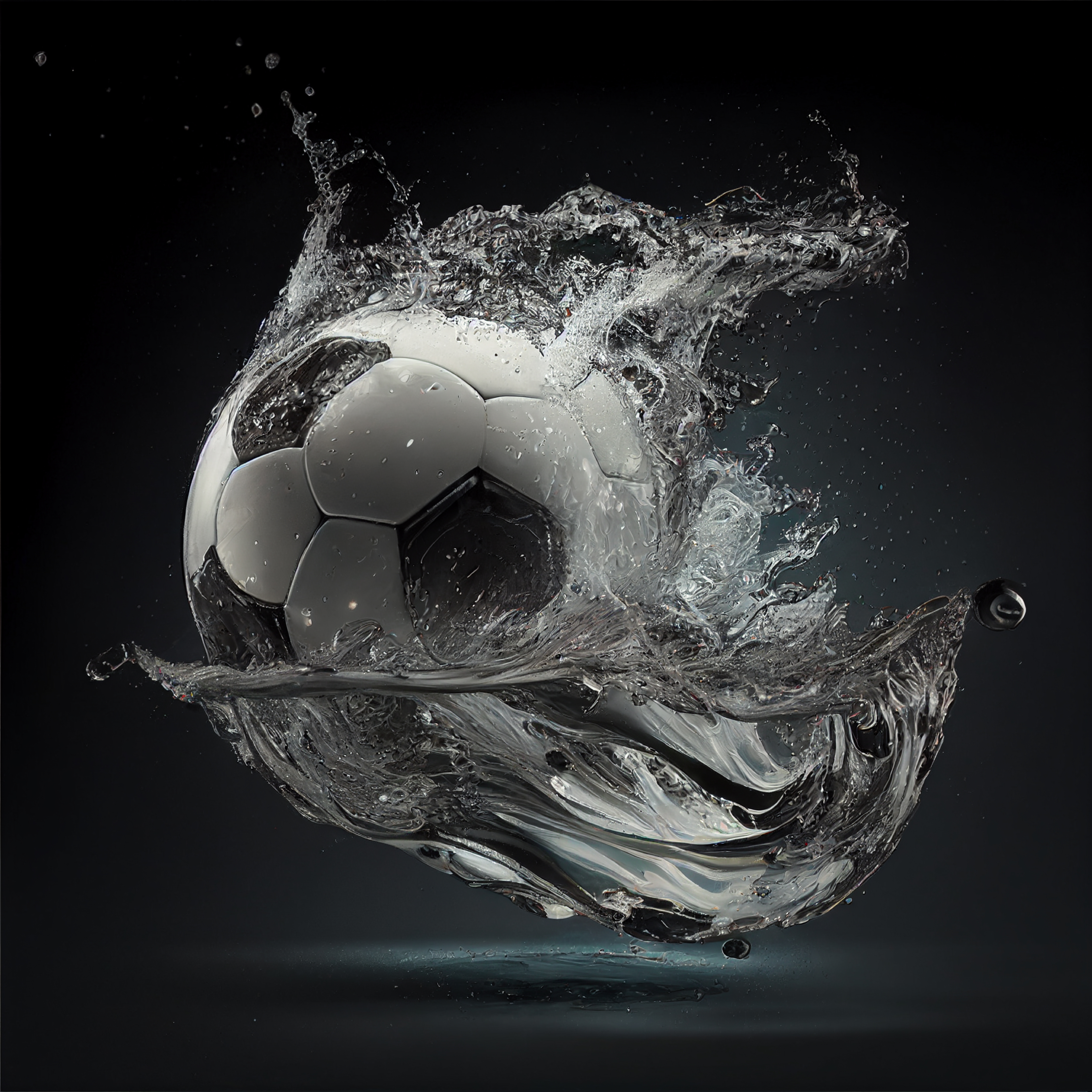 Football Water Splash Image