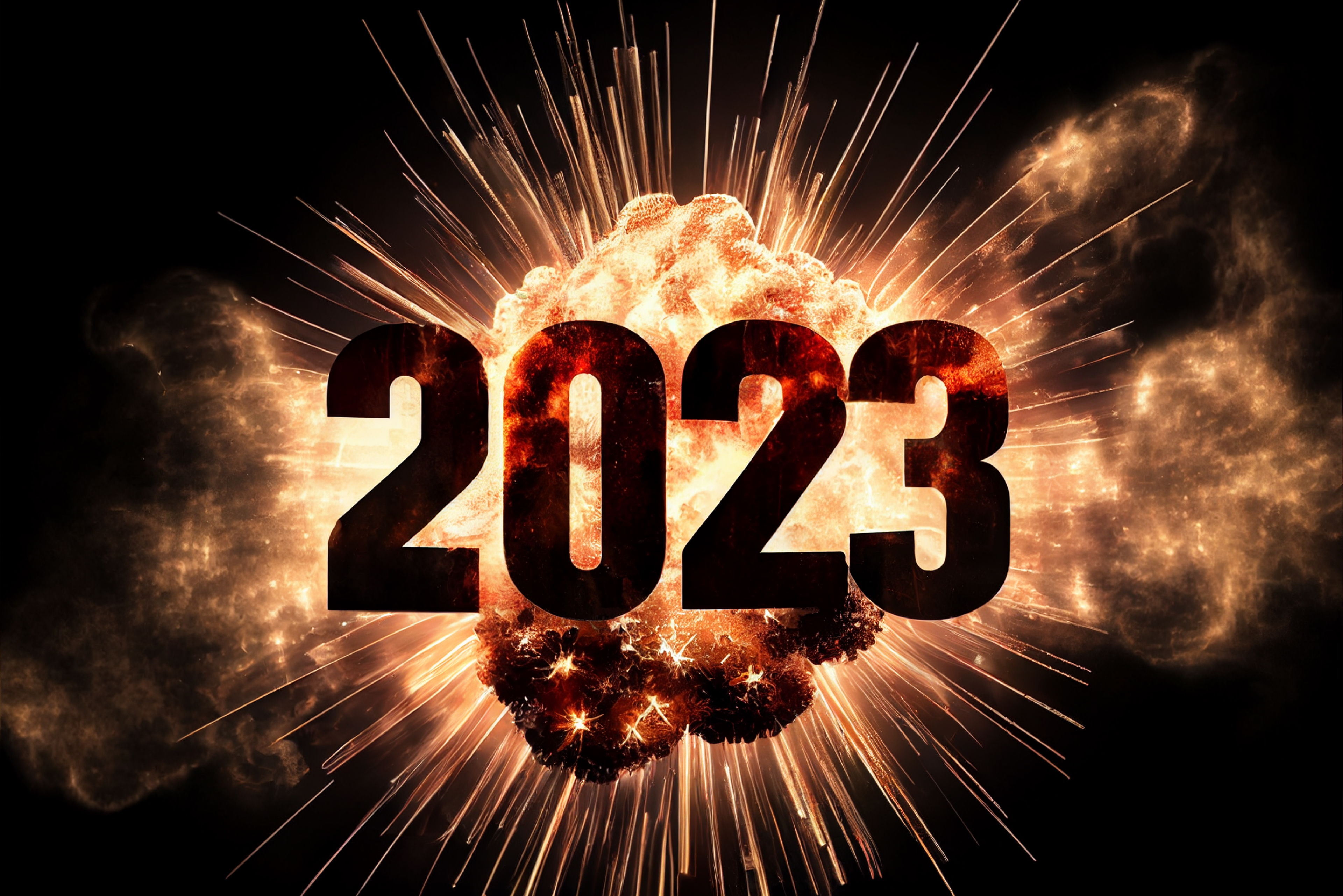 Explosion Style Happy New Year 2023