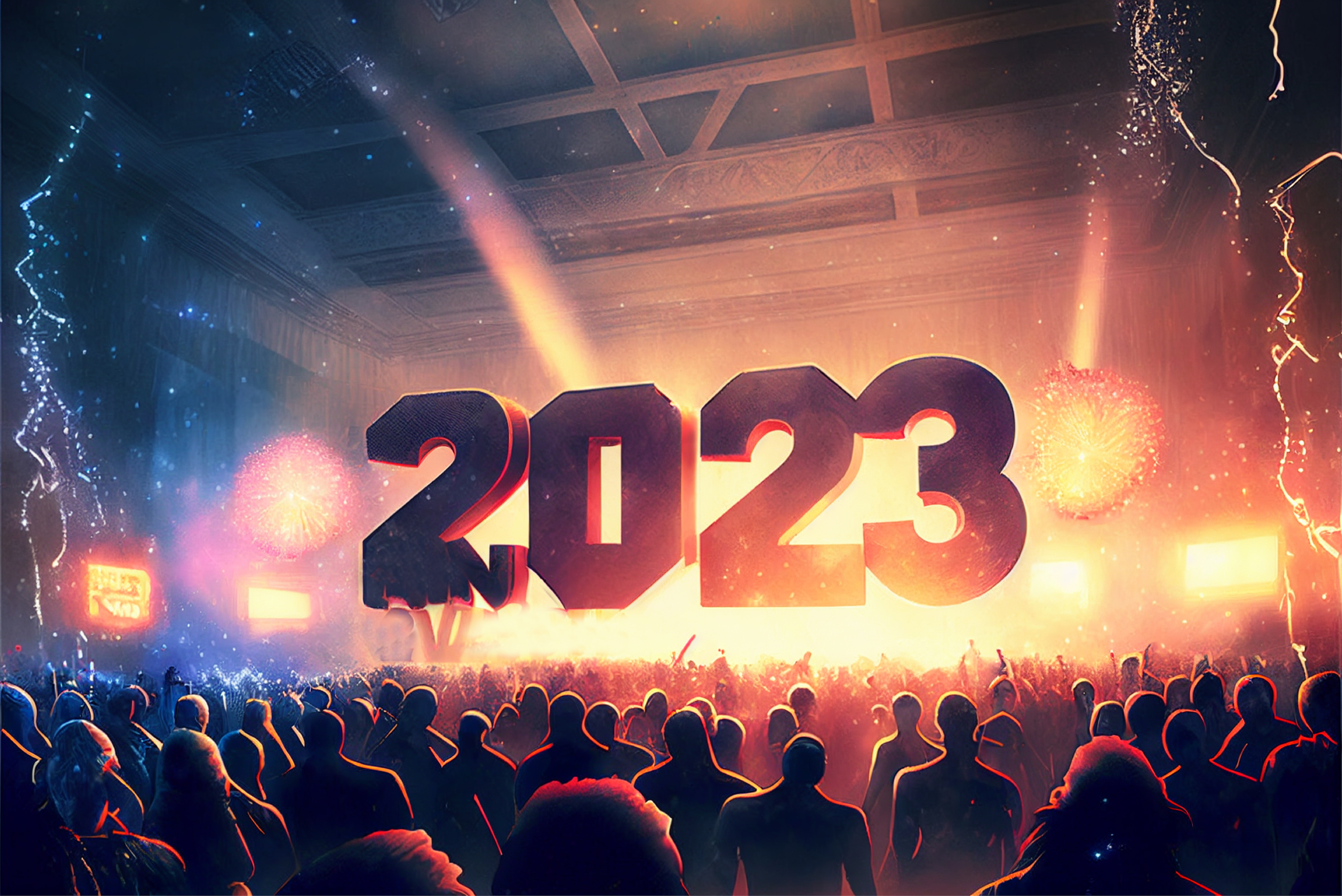 Free Music Dance Party Background Happy New Year 2023