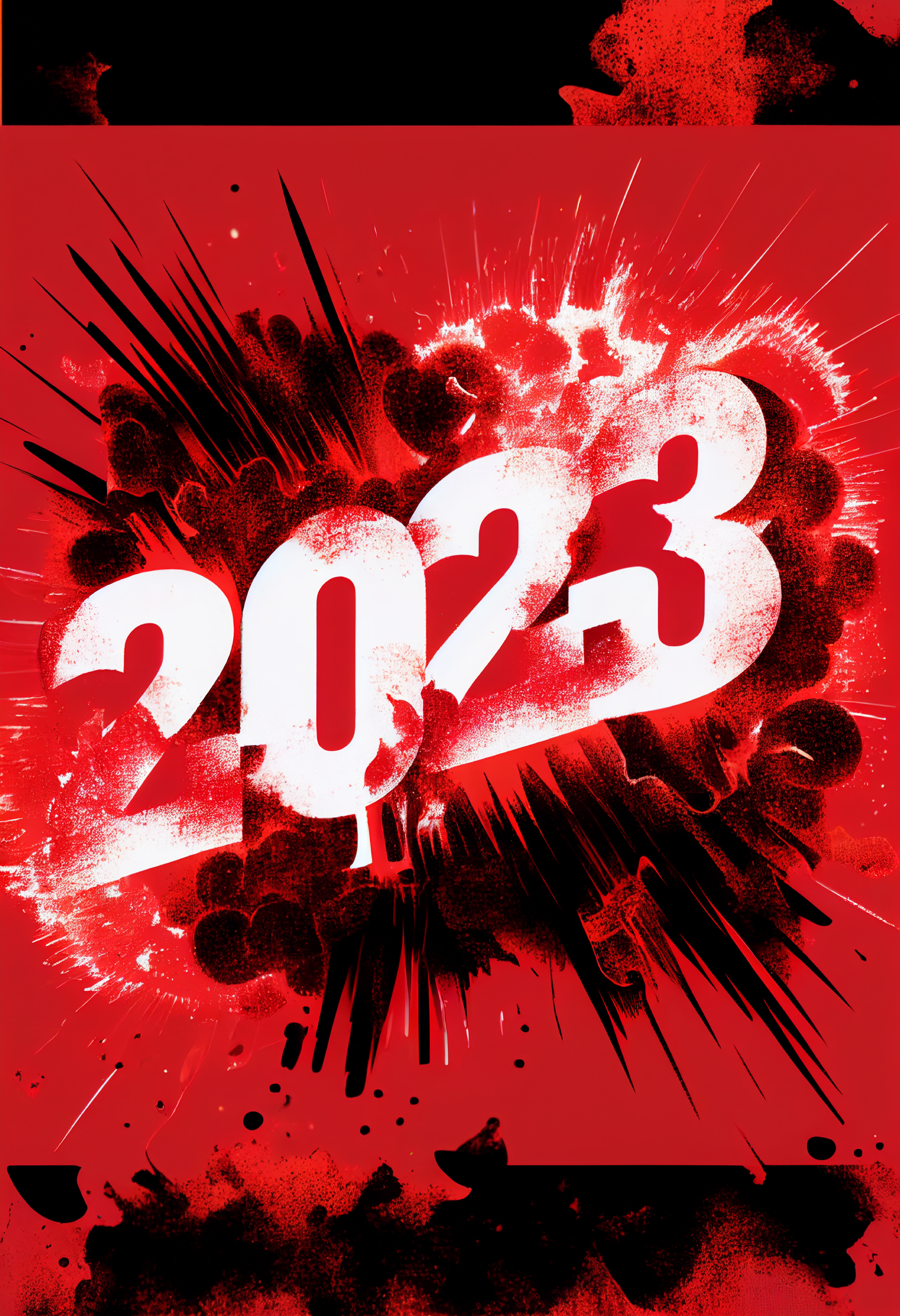Red Explosion New Year 2023 Image