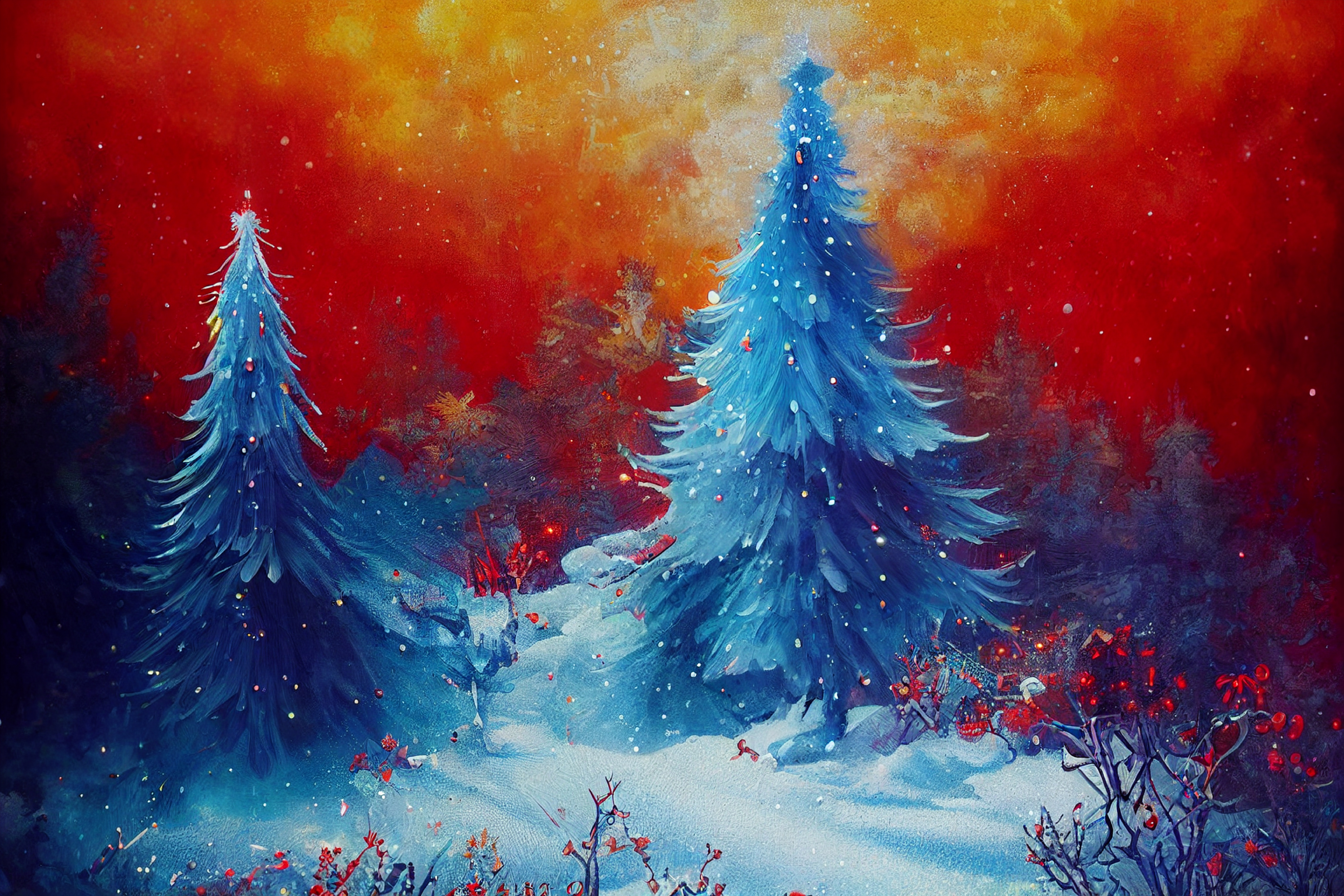 Aelita Andre Style Christmas Theme Background