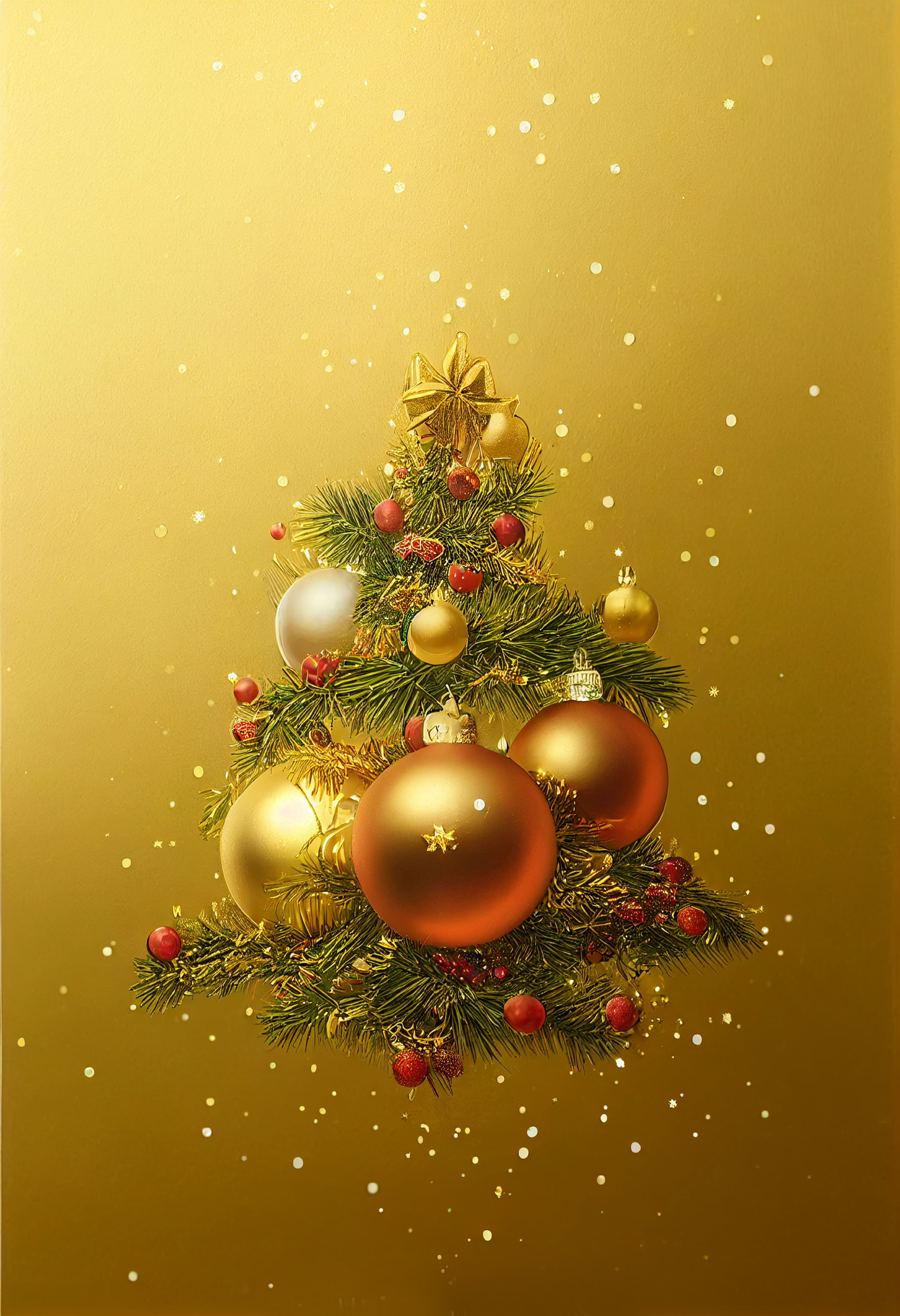 Free Gold Christmas Background Design