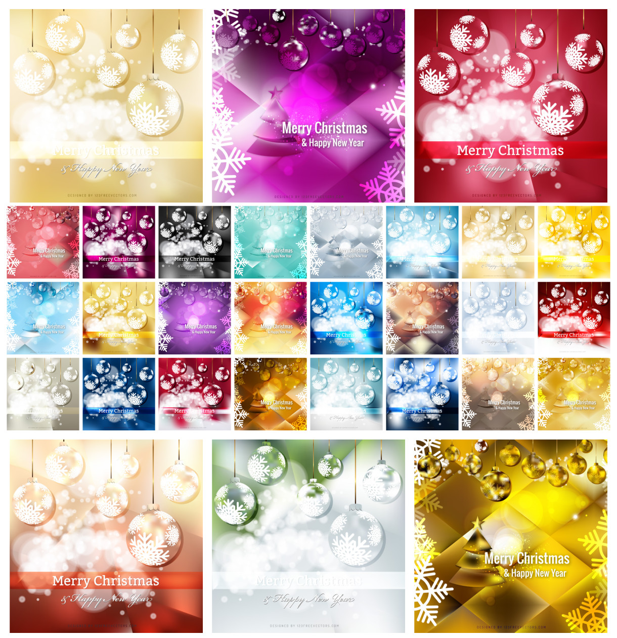 Deck the Screens: 30 Vibrant Christmas Balls Backgrounds for Your Winter Design Projects